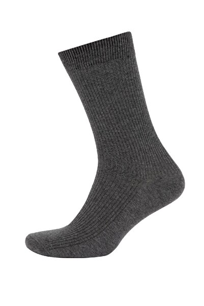 DeFacto Ανδρικές άνετες ελαστικές βαμβακερές μακριές κάλτσες 5 τεμαχίων C6713axns