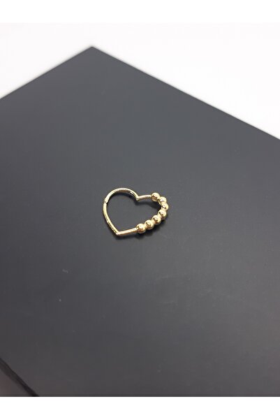 Set 925 Ayar Gümüş Altın Kaplama ''KALP'' Hızma (En:10 mm Boy:10mm)