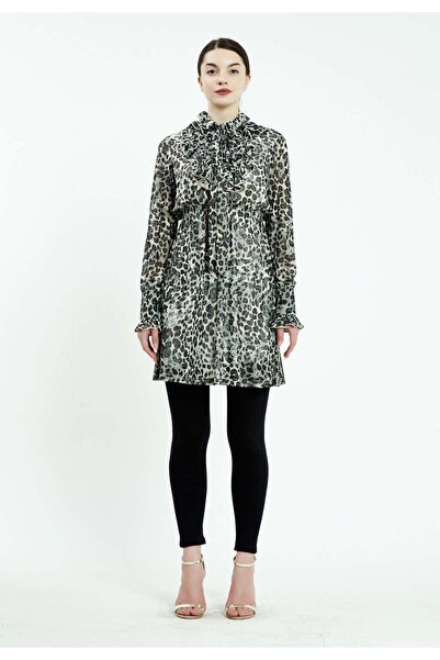 istanmall Long Sleeve Animal Print Regular Tunic Ser13322Syh