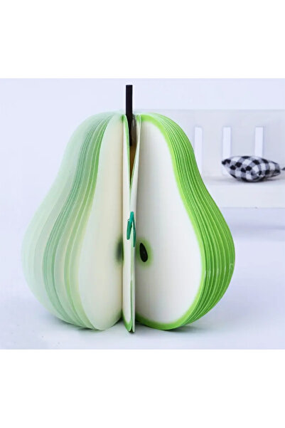 UrbanCove Co 1 Piece Creative Fruit Shaped Notepads and Desk Decor - Green Apple, Red Apple and Pear