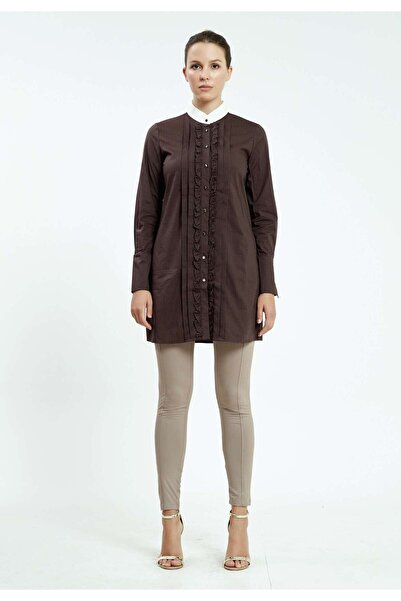 istanmall Μονόχρωμο μακρυμάνικο τουνίκ - SER23380KBJ