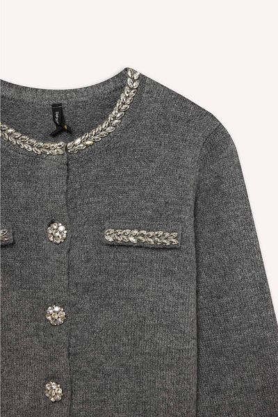 DeFacto Cardigan de tricotaj cu nasturi de piatră, cu croială obișnuită 3191479