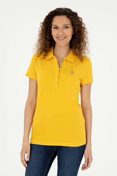 U.S. Polo Assn. Kadın Safran Basic Polo Yaka Tişört 50280060-VR043