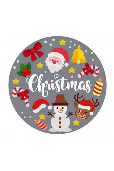 gg gençgirişimci Christmas Coated Sticker (4x4) Cm 36 Pieces