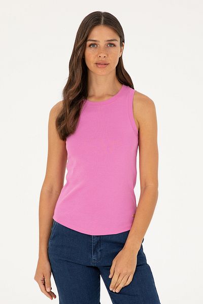 U.S. Polo Assn. Women's Violet Crew Neck Sleeveless Basic T-Shirt 50280072 -Vr037