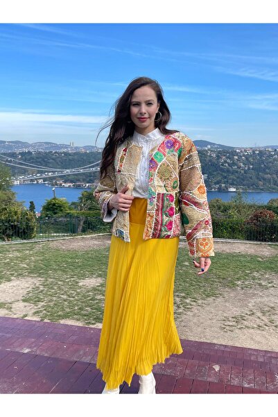 Madame Lucid Rengarenk  Otantik Şifon Çan Uzun Boho Etekler