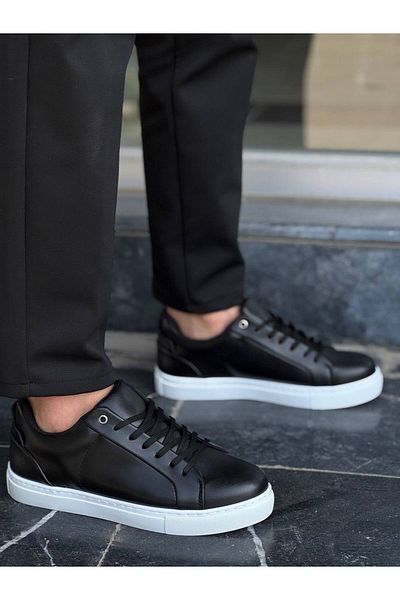 BOA Kb Bx1 Black Skin High White Sole Casual Men's Shoes
