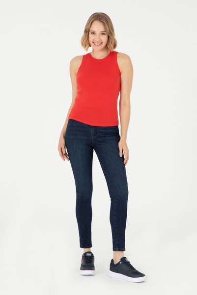 U.S. Polo Assn. Kadın Kırmızı Basic Tişört 50280072-VR030