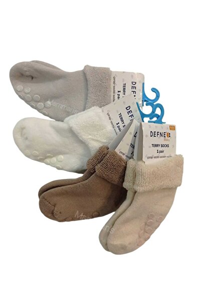 Defne 4-Piece Non-Slip Abs Sole Towel Baby, Children's Thick Winter Socks