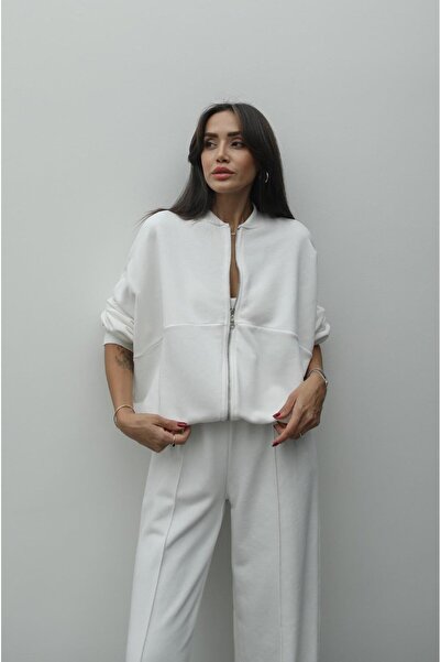 Havoş Ecru Three Thread Tracksuit Set