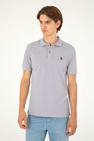 U.S. Polo Assn. Ανδρικό γκρι βασικό μπλουζάκι 50279573-VR024