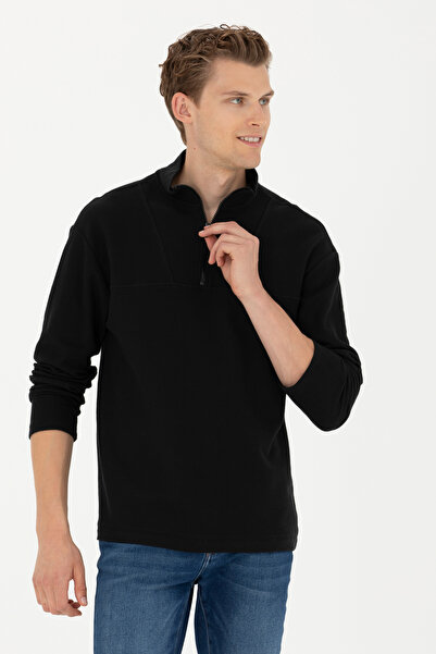 U.S. Polo Assn. Ανδρικό Μαύρο Φούτερ - Μοντέλο 50276580-VR046