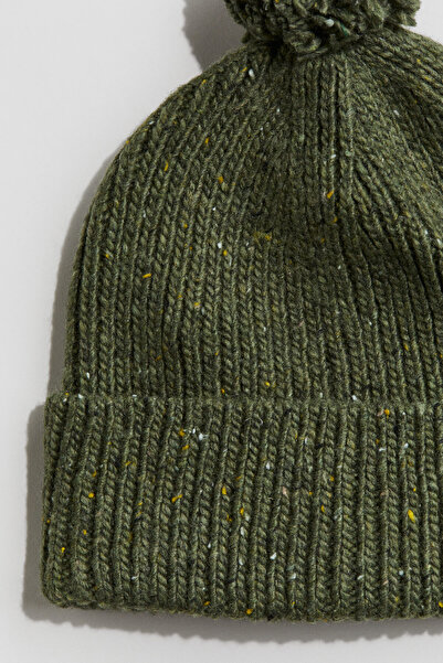 H&M Lastik Örgülü ve Ponponlu Bere