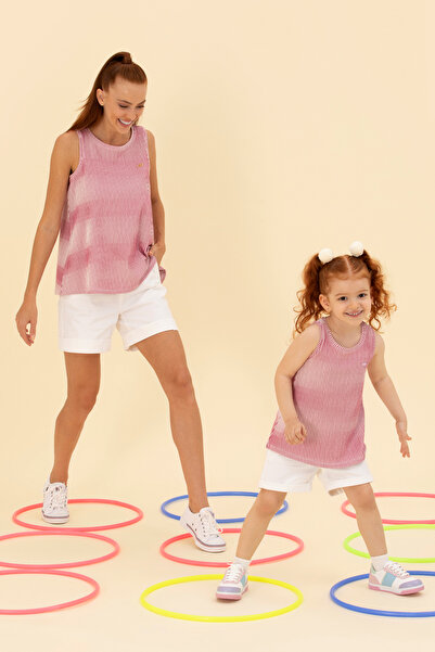 U.S. Polo Assn. Kadın Pembe Bisiklet Yaka Kolsuz Tişört 50262480-VR041