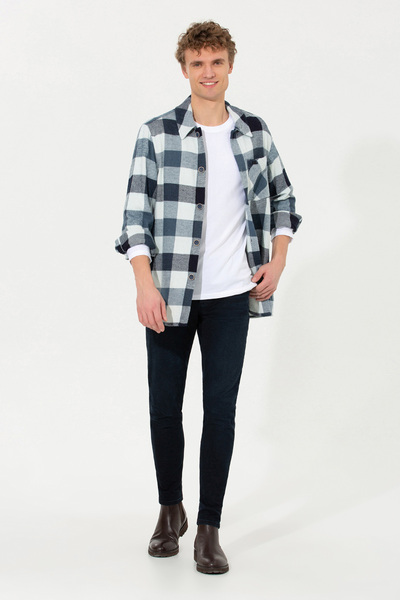 U.S. Polo Assn. Ανδρικό πουκάμισο μπλε τζιν 50252959-DN0022