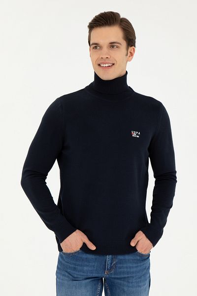 U.S. Polo Assn. Pulover pentru bărbați bleumarin - Model de bază 50256266 -VR033
