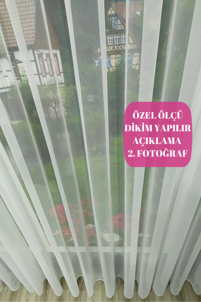 Perde Pendik Düz Tül Perde Sade Desensiz Ekonomik Her Odaya Uygun Pileli