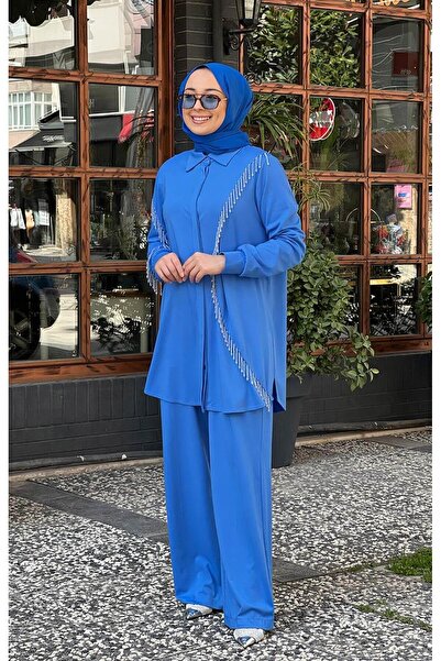 qupra Pantolonlu Takım Qay62102 Mavi