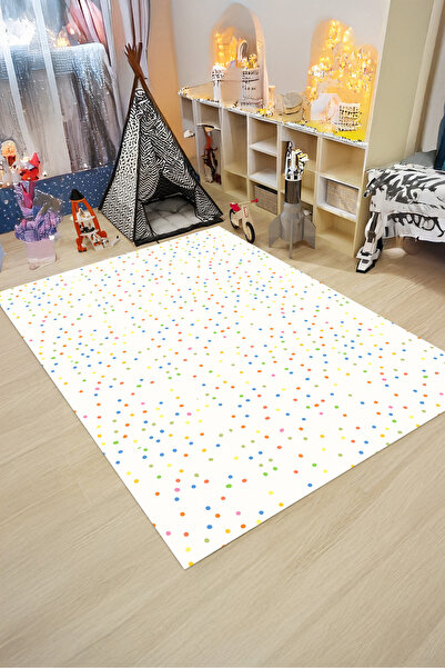 Bir Aksesuar Dijital Baskılı Yıkanabilir Dot Taban Kaymaz çocuk Halısı Bebek ...