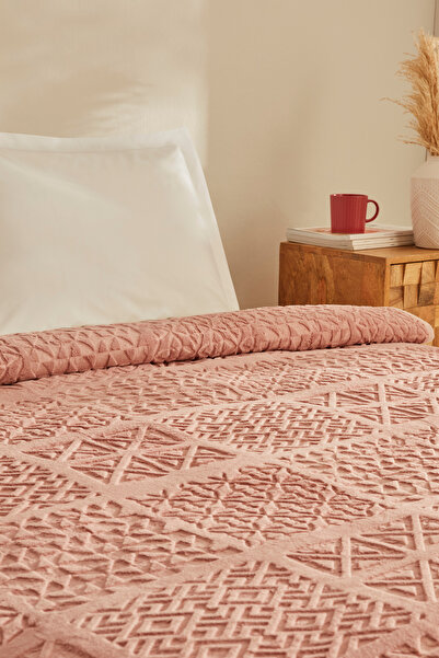 Karaca Home Rita Tek Kişilik Emboss Battaniye Pudra