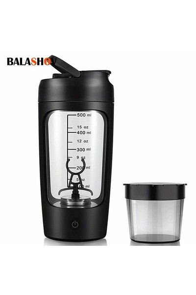 Choice black 500ML Electric Protein Powder Mixing Cup Automatic Shaker Bottle Mixer Shake Bottle Milk Coffe
