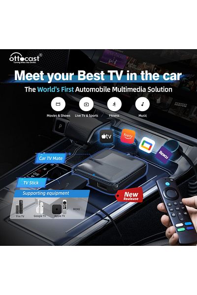 Choice OTTOCAST Car TV Mate Converter for Fire Google TV Stick to OEM Wired CarPlay Car for Watch TV Vid...
