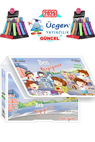 Üçgen Yayıncılık Ben Büyüyünce – Kutulu 10 Kitap + Polo Kalemlik Hediyeli