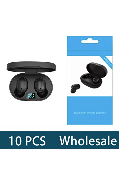 Choice أسود - 10 قطع، سماعات رأس لاسلكية TWS E6S بتقنية بلوتوث، سماعات ستيريو...