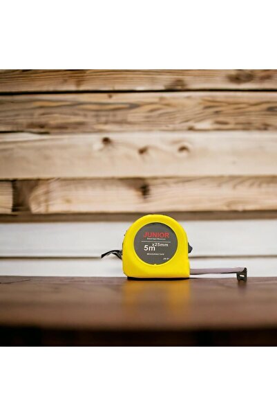 Badem10 5 metri x 25 mm bandă metalică albă - cu butoane, măsurare pliabilă