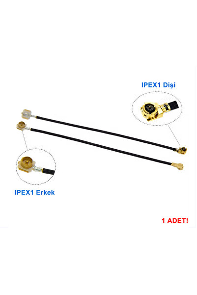 Genel Markalar 15cm Ipex1 Erkek İpex1 Dişi RF Bağlantı Kablosu Altın Kaplama ...