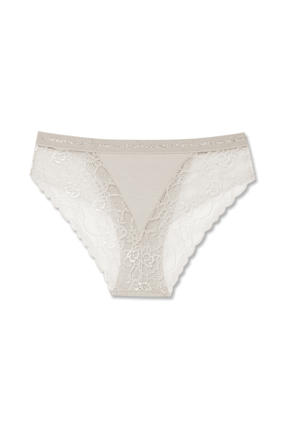 HNX Γυναικεία εσώρουχα 3 συσκευασιών Interlock Lace Λεπτομερή γκλίτερ μέσης από καουτσούκ