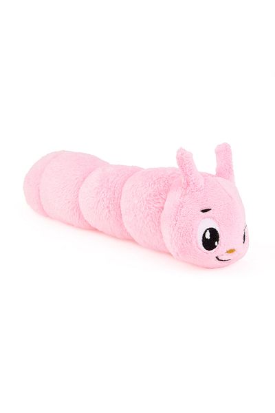 Evidea Soft Caterpillar Figured Pillow - Pink - 30X10 cm