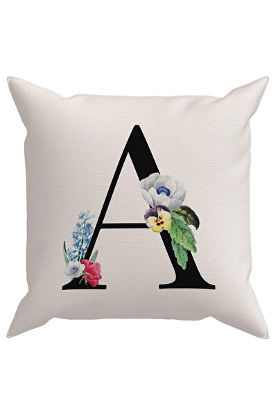 Evdek Μαξιλαροθήκη με λουλουδάτο γράμμα (Α).