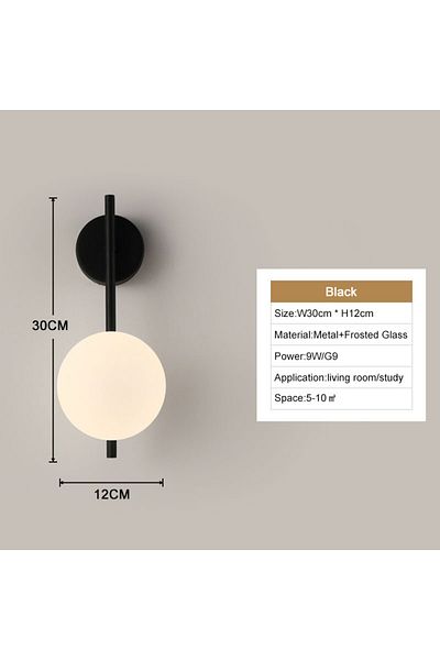 Choice Warm White B Black 9w Interior LED Wall Lamps Wall Lights with G9 Bulb for Bedroom Black Gold  LED W