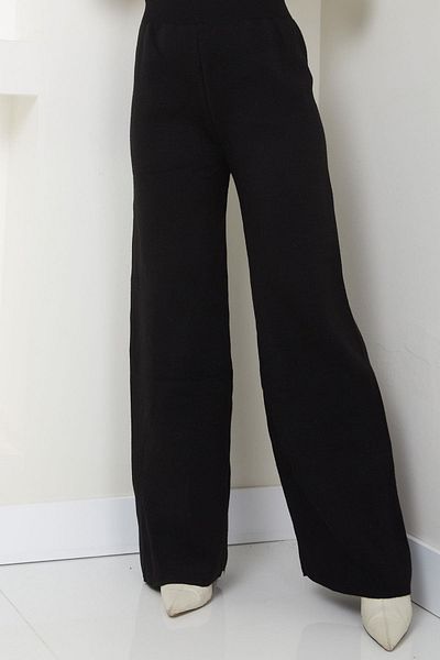 hafsamina Black Knitwear Trousers - Hm2555