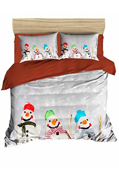 Generic Brand Christmas Snowman Triple Digital Duvet Cover Set