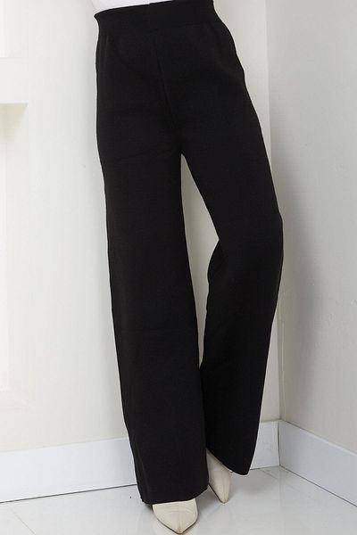 hafsamina Black Knitwear Trousers - Hm2555