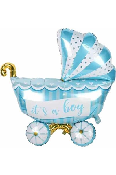 DODOMAR Foil Balloon 30'' inch 76 cm Baby Stroller shaped foil balloon blue