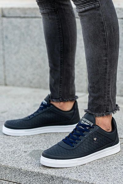 brosco Piele matlasată zilnic ortopedic confortabil calitate cu șireturi casual pantofi sport pentru bărbați