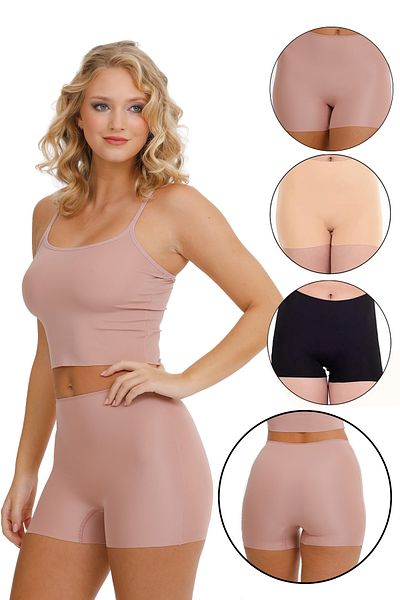 Sensu Laser Cut High Waist Shorts Set of 3
