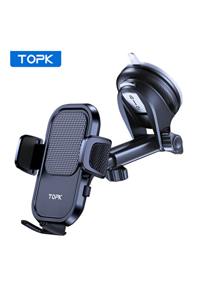 Choice حامل هاتف للسيارة من TOPK، أسود اللون، قابل للتعديل، يدور 360 درجة، يُ...