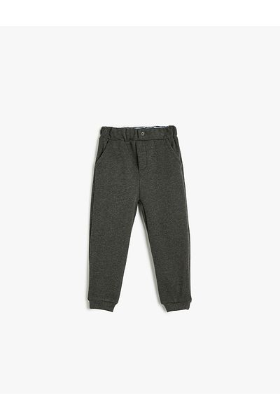 Koton Elastic Waist Button Detailed Pocketed Jogger Sweatpants