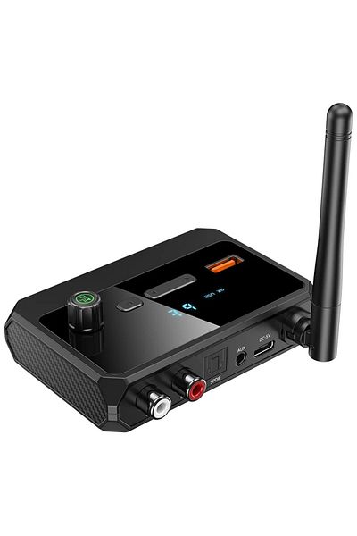 Choice Black New Bluetooth 5.3 Audio Receiver Usb U-disk Play 3.5mm Aux Jack Rca Optical Fiber Wireless Ada