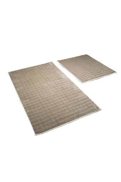 HOME ESSENTIALS Σετ 2 Χαλάκια Μπάνιου - Αντιολισθητική Βάση, Πλένεται και Απορροφά Νερό