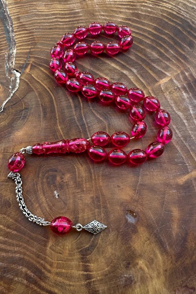 Agai Silver Tassel Lily Beyzi Cut Roșu deschis Culoare Fire Roșu Chihlimbar T...