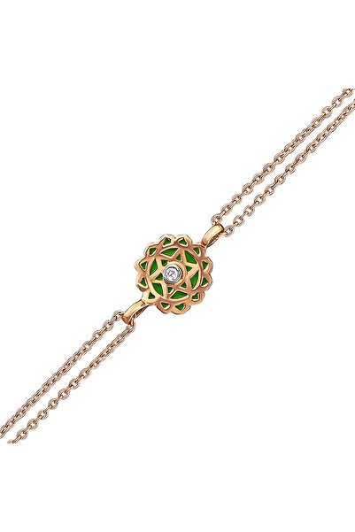 Ariş Pırlantalı Kalp Çakrası (Anahata) Bileklik
