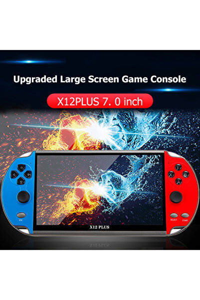 ALLOYSEED X12 PLUS/X12 El Oyun Konsolu 7.1/5.1 inç HD Ekran Taşınabilir Retro Video Oyun Oynatıcısı Yapı...