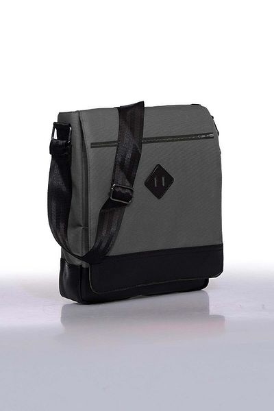 Bagorama Orjın Unisex 11 Vertical Postman Cross Strap Shoulder Bag - Γκρι