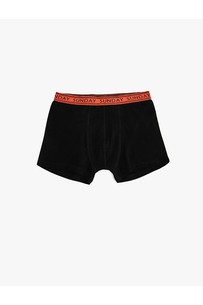 Koton 3-Piece Boxer Set with Slogan Lettering