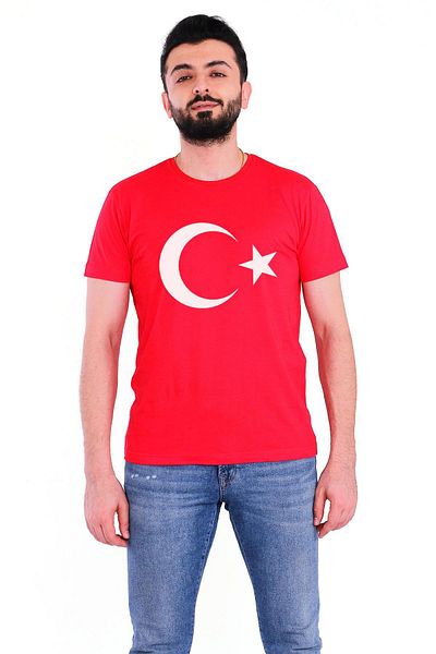 Tshirthane Ανδρικό μπλουζάκι με τουρκική σημαία Moon Star